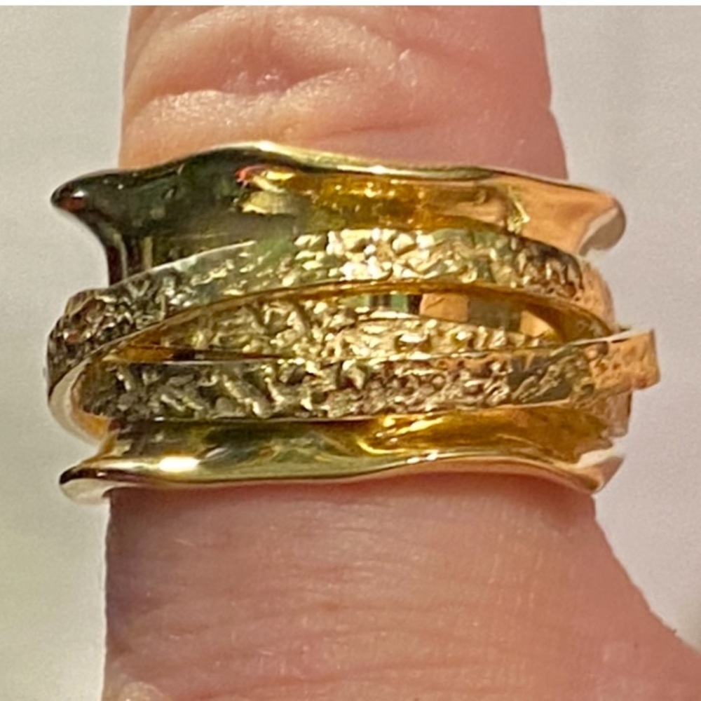 NWOT ITALY MADE 4 BAND SPINNER RING - Picture 5 of 16